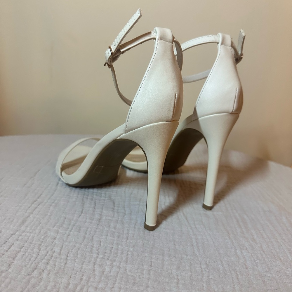 Lulu's Elegant White Ankle Strap Stiletto - Picture 7 of 8